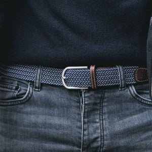 BillyBelt Bogota Woven Belt Blue / White - Image 2