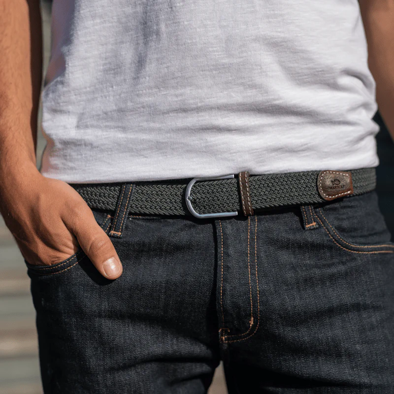 BillyBelt Braided Belt Flannel Grey - Image 2