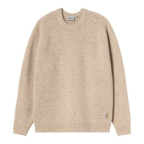 Carhartt WIP Anglistic Wool/Cotton Crew Speckled Fleur De Sel - Image 2