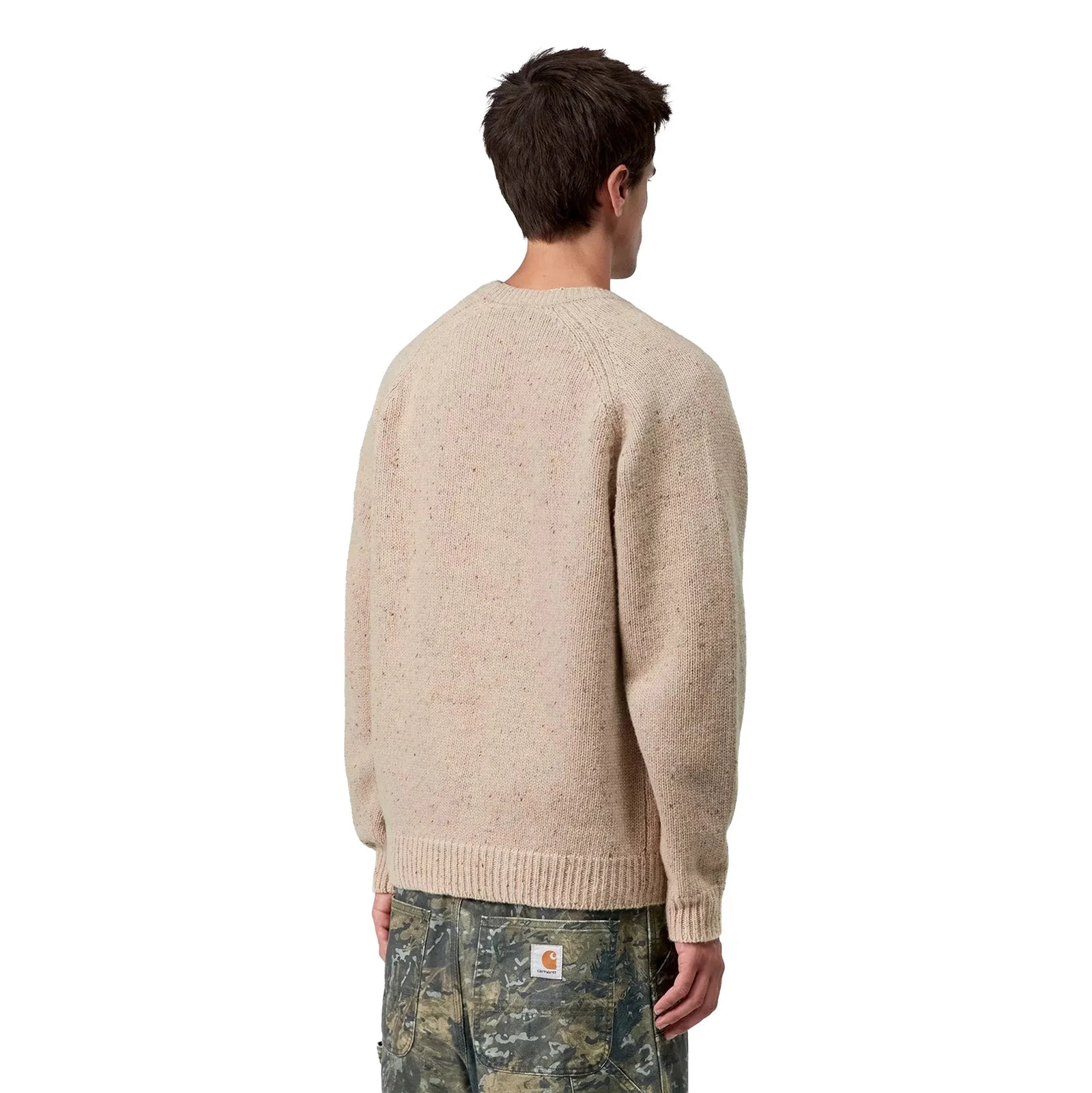 Carhartt WIP Anglistic Wool/Cotton Crew Speckled Fleur De Sel - Image 3