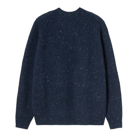 Carhartt WIP Anglistic Wool/Cotton Crew Speckled Jupiter - Image 4