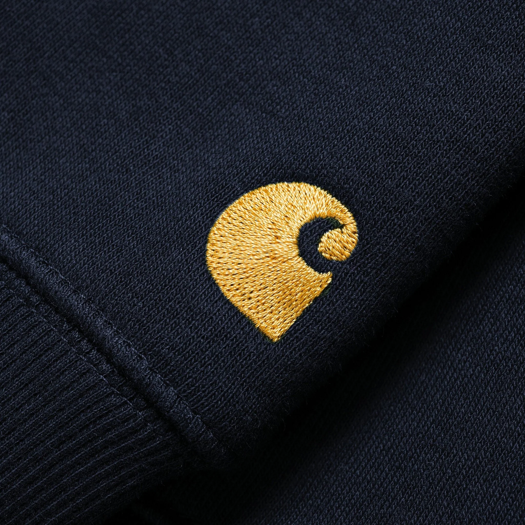 Carhartt WIP Chase Sweat Dark Navy/Gold - Image 3