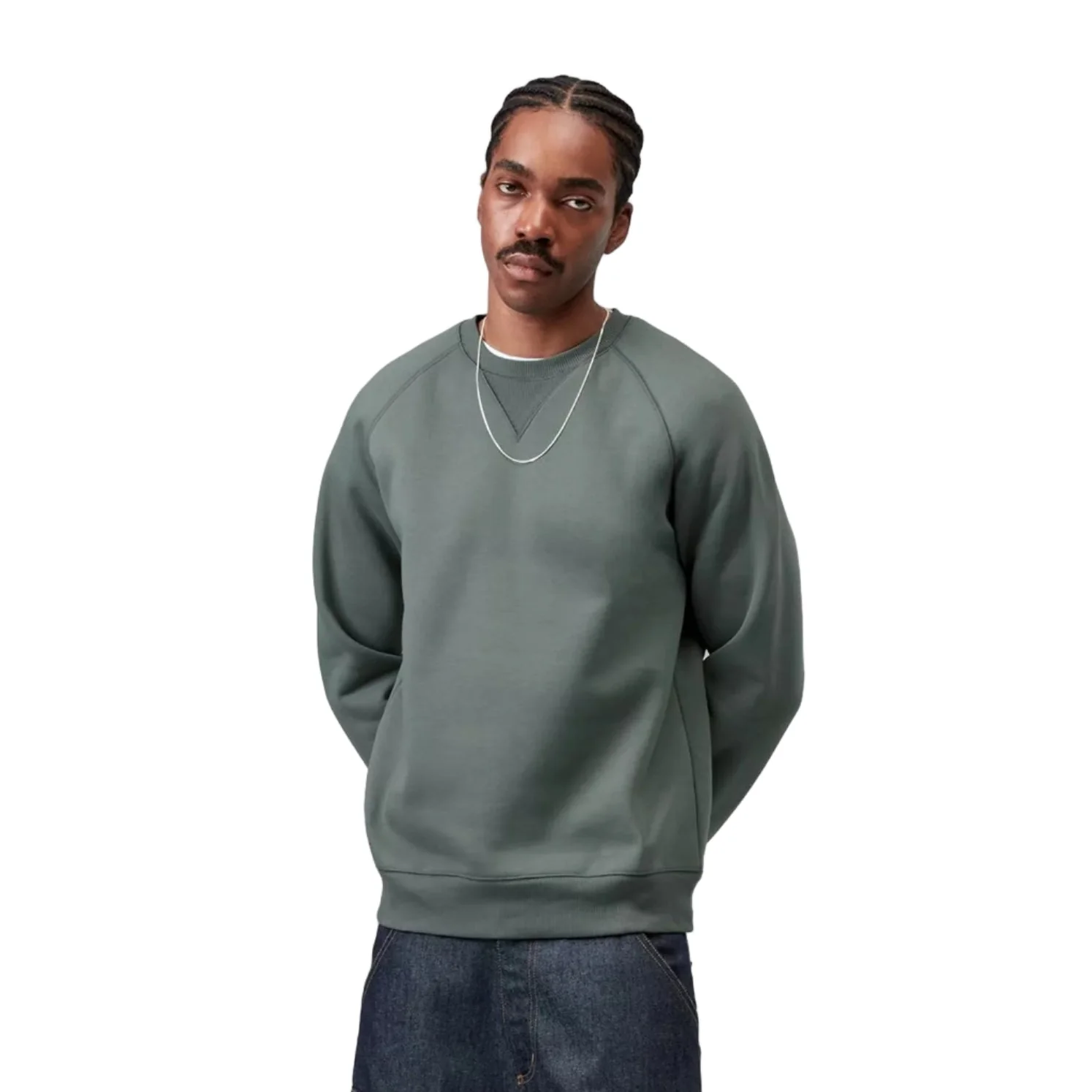 Carhartt WIP Chase Sweat Velvet Green/Gold