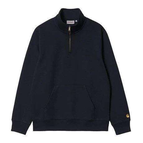 Carhartt WIP Chase Zip Neck Sweat Dark Navy / Gold