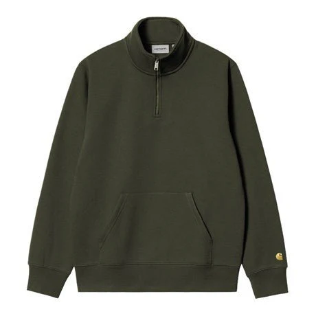 Carhartt WIP Chase Zip Neck Sweat Olive/Gold
