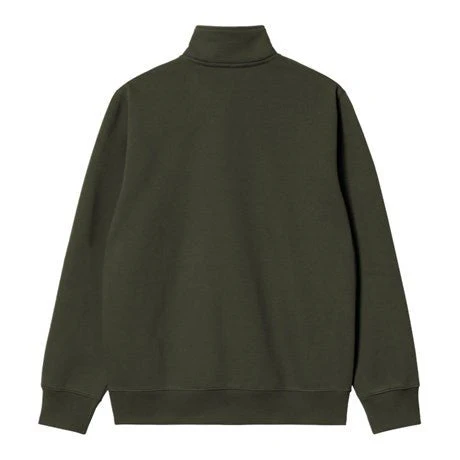 Carhartt WIP Chase Zip Neck Sweat Olive/Gold - Image 3