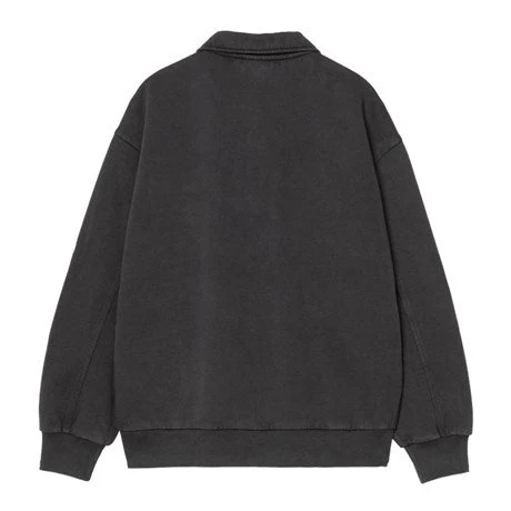 Carhartt WIP Half Zip Detroit Sweat Black Stone Washed - Image 2