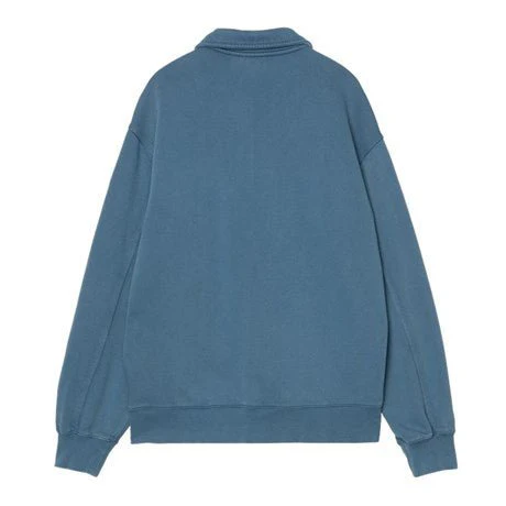 Carhartt WIP Half Zip Detroit Sweat Blue River Stone Washed - Image 2