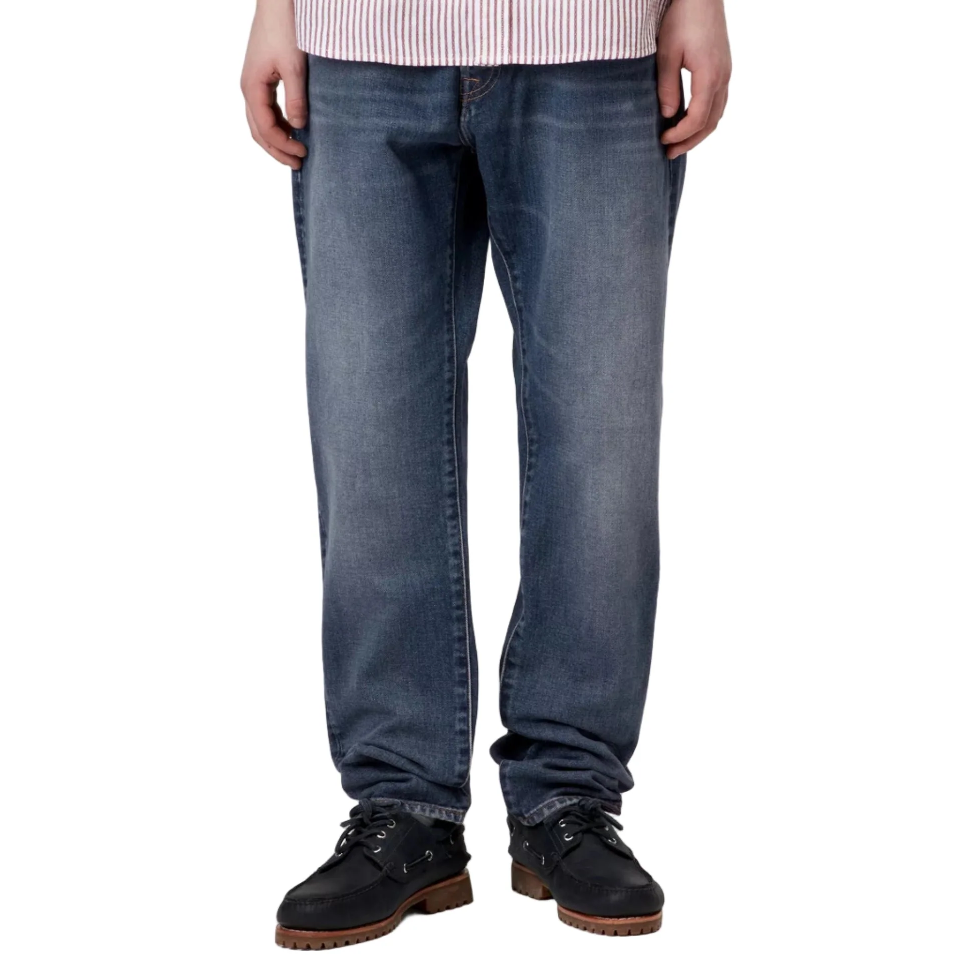 Carhartt WIP Klondike Pant Blue Dark Used Wash - Image 2