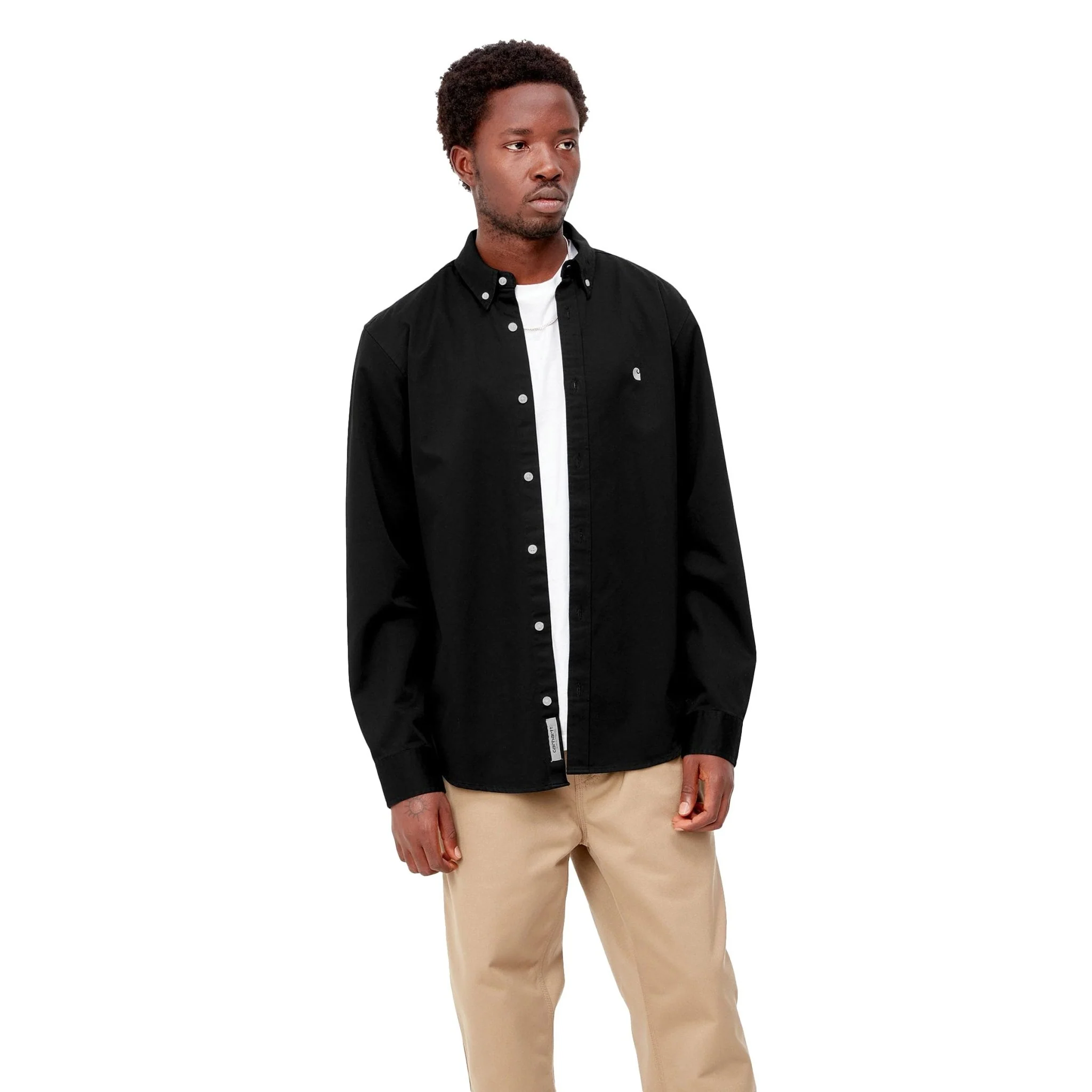 Carhartt WIP Madison Twill Shirt Black / Wax - Image 3