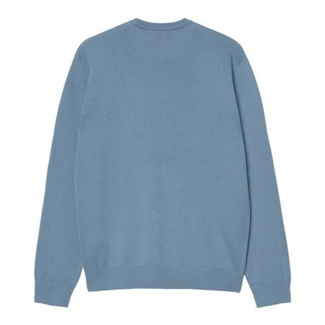 Carhartt WIP Madison Cotton Sweater Icy Water / White - Image 3