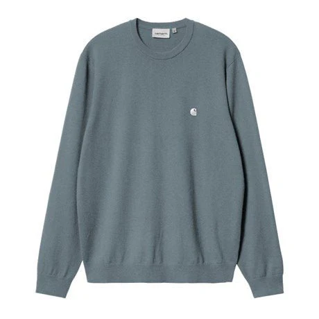 Carhartt WIP Madison Cotton Sweater Velvet Blue/White