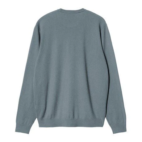 Carhartt WIP Madison Cotton Sweater Velvet Blue/White - Image 2