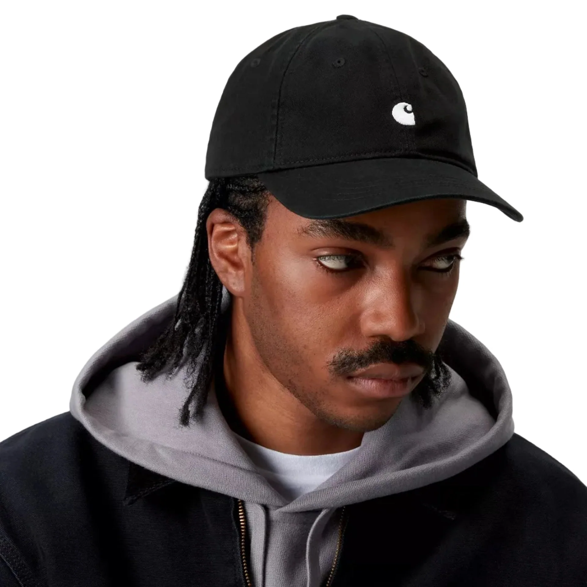 Carhartt WIP Madison Logo Twill Cap Black/White - Image 2