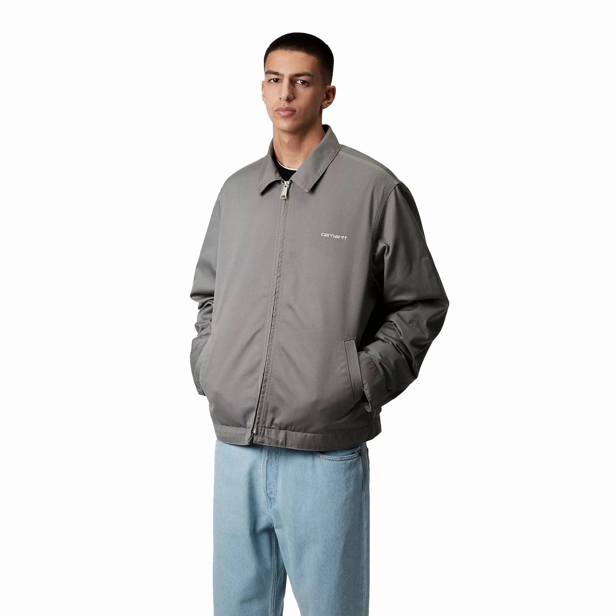 Carhartt WIP Module Script Jacket Denison Twill Yosemite / White Rinsed