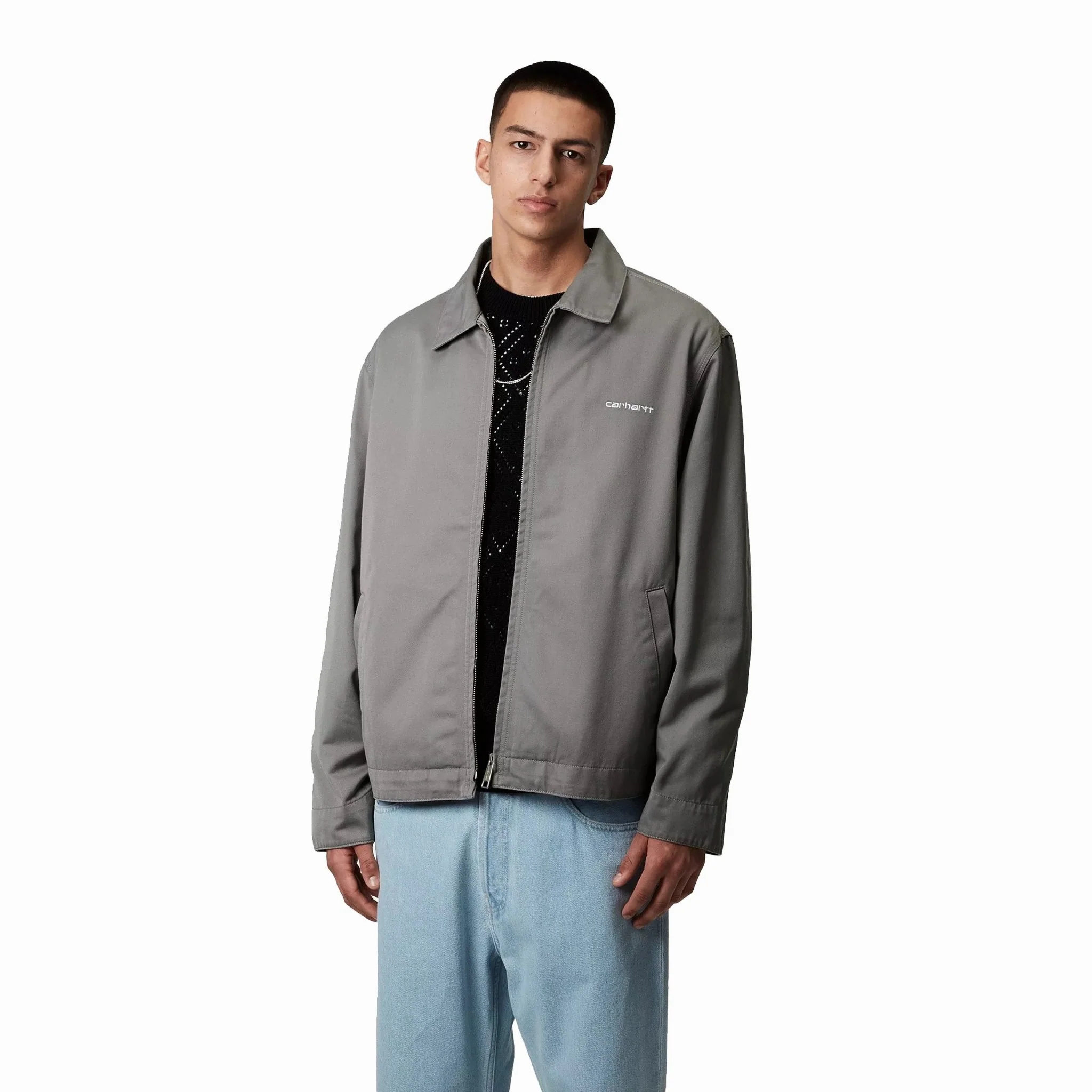 Carhartt WIP Module Script Jacket Denison Twill Yosemite / White Rinsed - Image 3