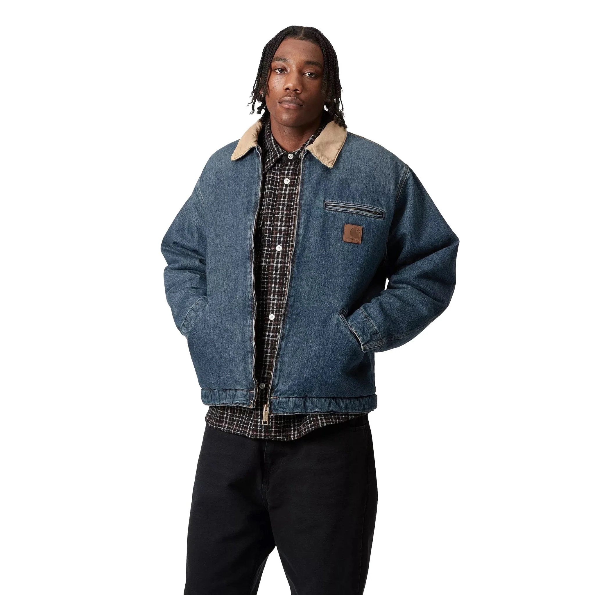 Carhartt WIP OG Detroit Jacket Blue / Dusty H Brown