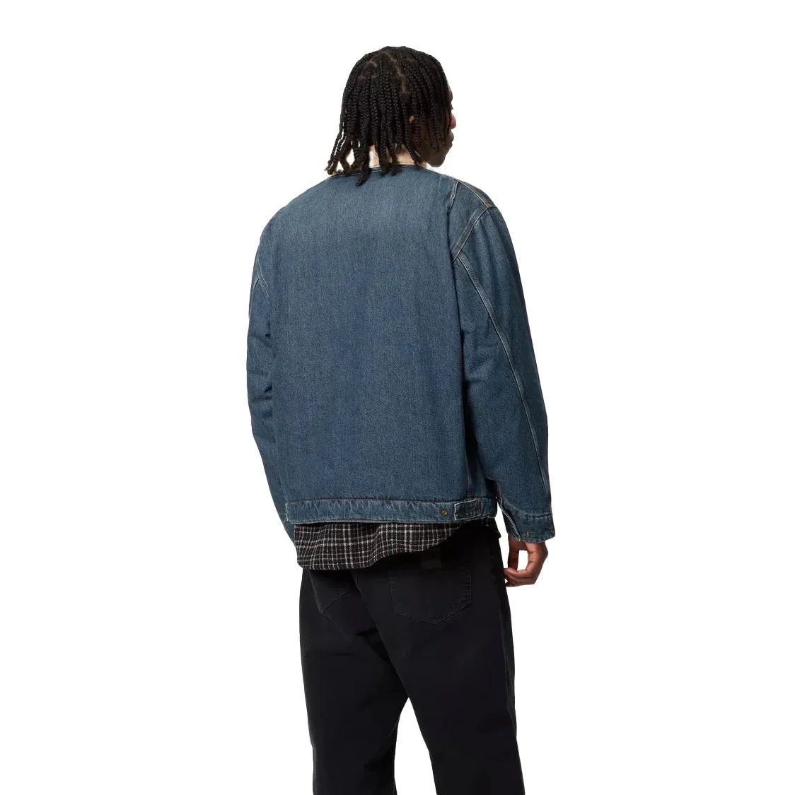 Carhartt WIP OG Detroit Jacket Blue / Dusty H Brown - Image 4