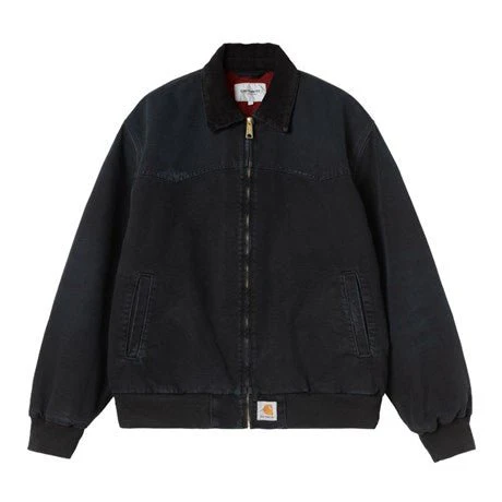 Carhartt WIP OG Santa Fe Jacket-Dearborn Canvas Black Grind Wash