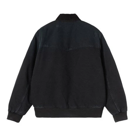 Carhartt WIP OG Santa Fe Jacket-Dearborn Canvas Black Grind Wash - Image 5