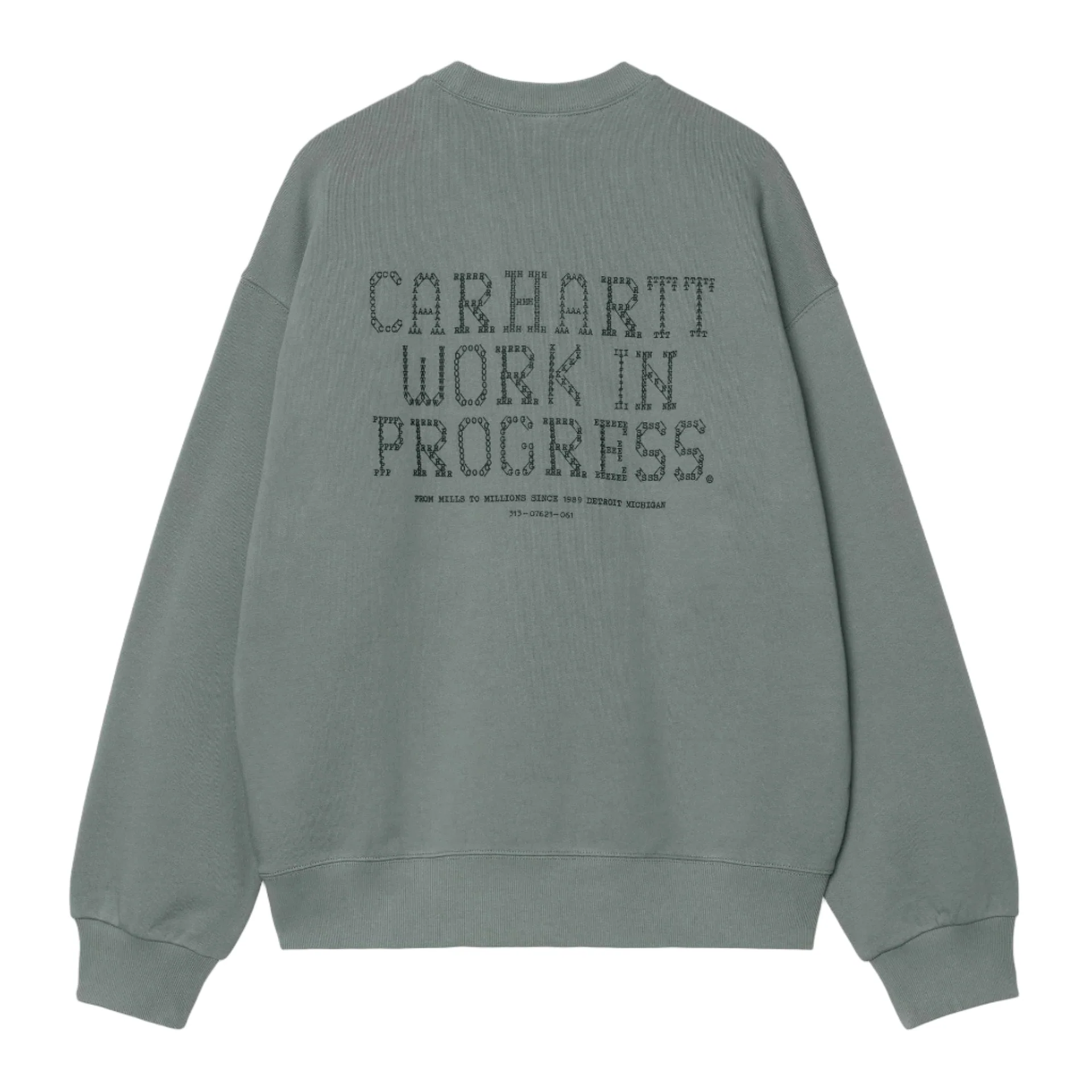 Carhartt WIP Punched Sweatshirt Velvet Green - Image 2