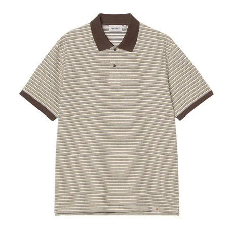 Carhartt WIP S/S Dion Stripe Cotton Waffle Polo Wax
