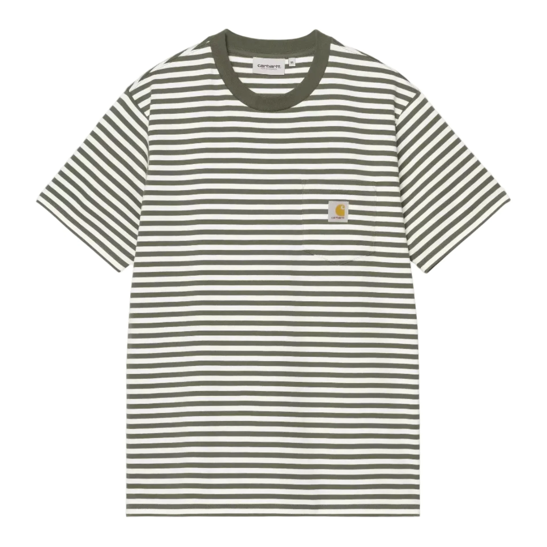 Carhartt WIP S/S Ezra Pocket Tee Leaf /Wax Stripe
