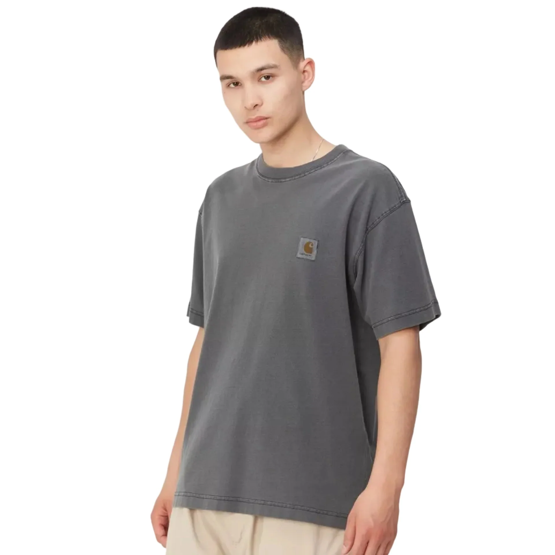 Carhartt WIP S/S Nelson T-Shirt Black Garment Dye - Image 2
