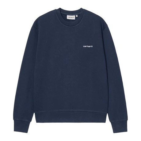 Carhartt WIP Script Embroidery Sweatshirt Jupiter / White