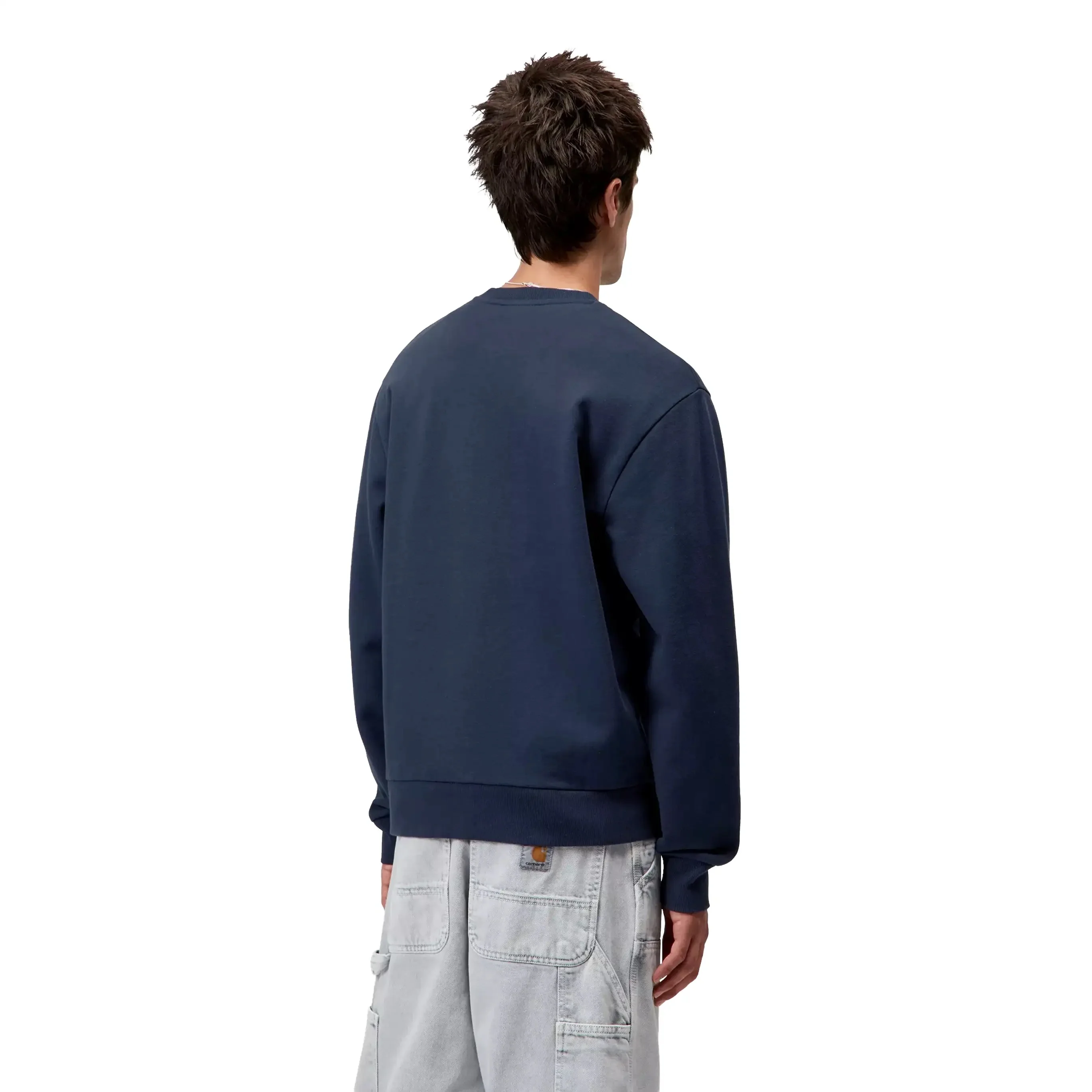 Carhartt WIP Script Embroidery Sweatshirt Jupiter / White - Image 2