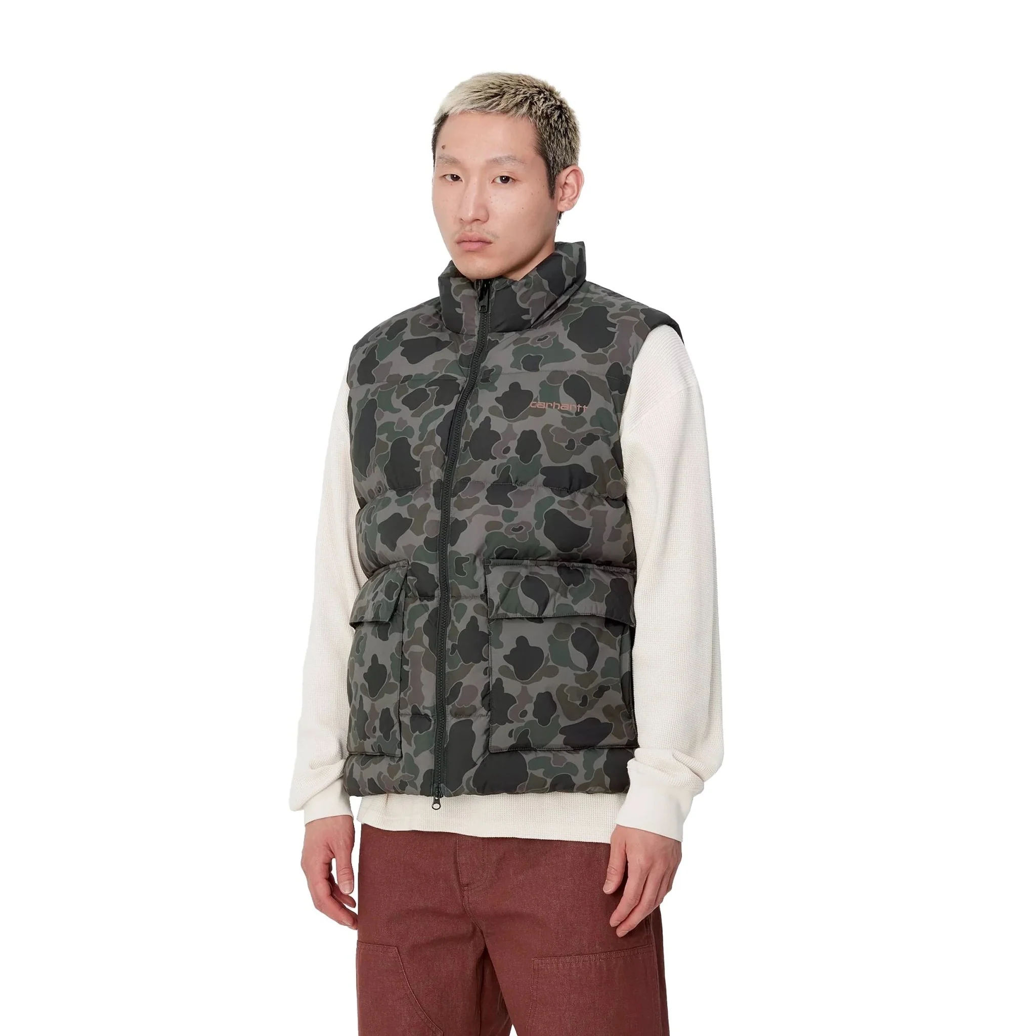 Carhartt WIP Springfield Vest Camo Duck Grey/Hamilton Brown