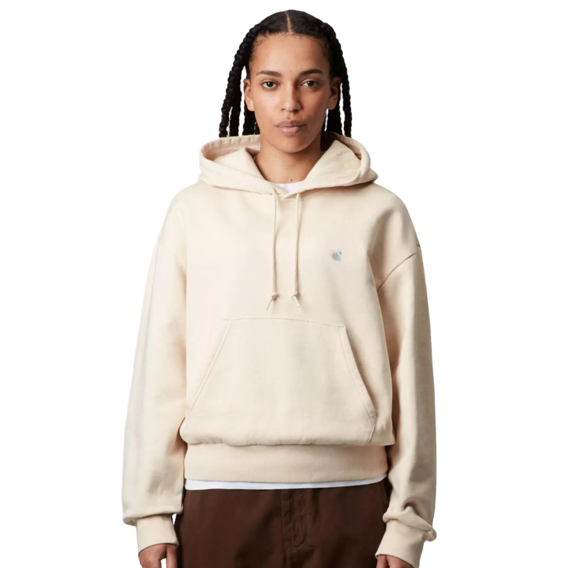 Carhartt WIP Women Hooded Casey Sweatshirt Natural/Silver - Image 3