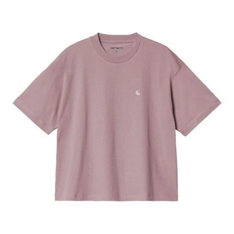 Carhartt WIP Women S/S Chase T-Shirt Dusky Pink / Gold - Image 2