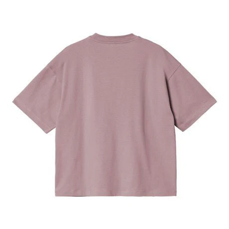Carhartt WIP Women S/S Chase T-Shirt Dusky Pink / Gold - Image 4