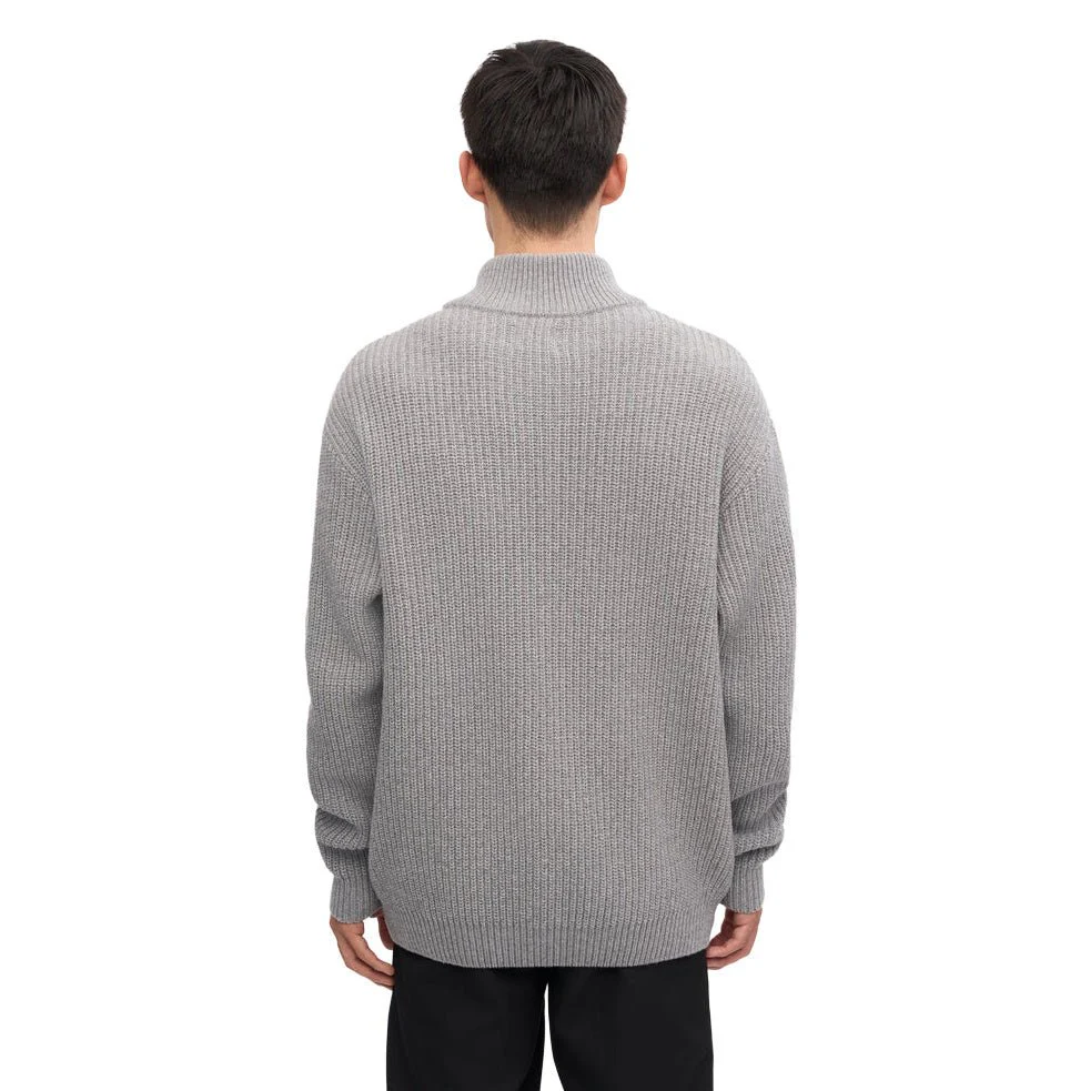 Colorful Standard Classic Merino Wool Quarter Zip Heather Grey - Image 2