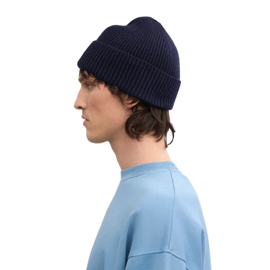 Colorful Standard Merino Wool Beanie Navy - Image 2