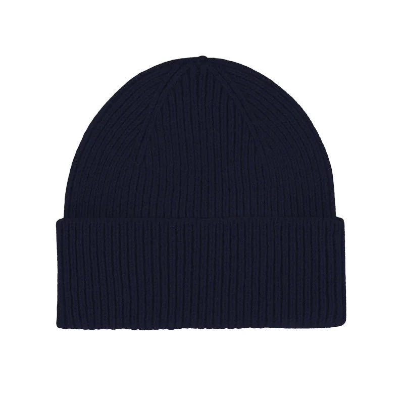 Colorful Standard Merino Wool Beanie Navy - Image 3