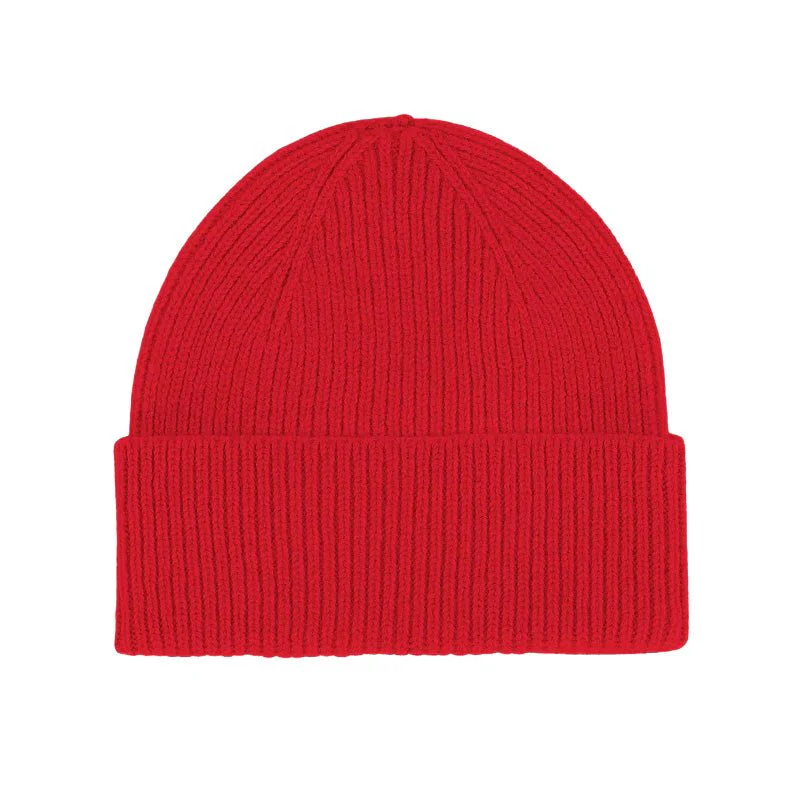 Colorful Standard Merino Wool Beanie Scarlet Red - Image 3