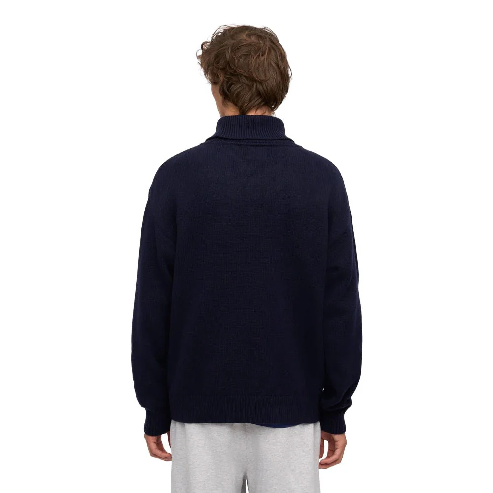Colorful Standard Merino Wool Turtleneck Navy Blue - Image 4