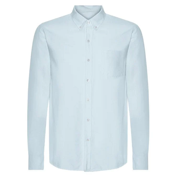 Colorful Standard Organic Cotton Oxford Shirt Polar Blue - Image 4