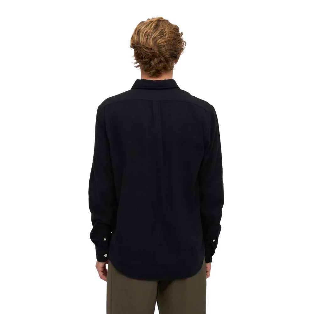 Colorful Standard Organic Flannel Shirt Deep Black - Image 5
