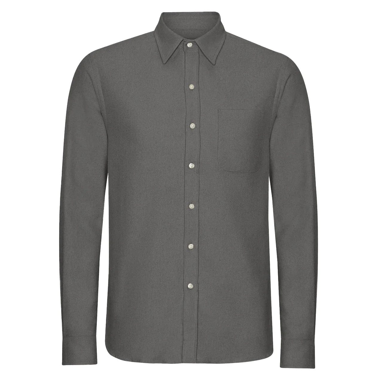Colorful Standard Organic Flannel Shirt Lava Grey