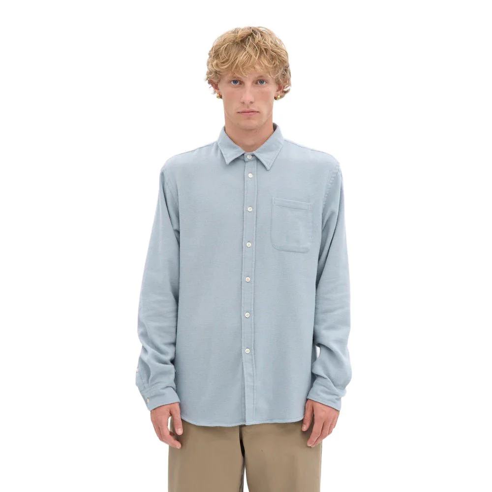 Colorful Standard Organic Flannel Shirt Steel Blue