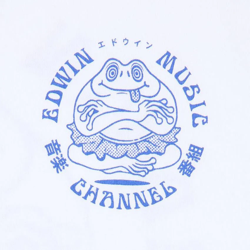 Edwin Edwin Music Channel T-Shirt White Garment Washed - Image 2