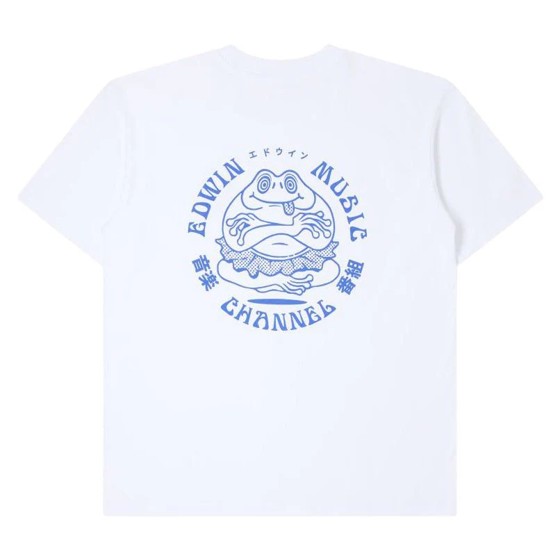 Edwin Edwin Music Channel T-Shirt White Garment Washed - Image 3