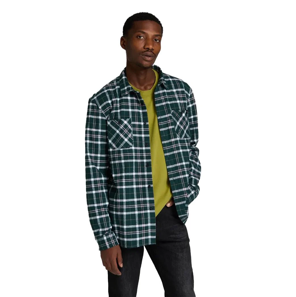 Edwin Labour Shirt Flannel Pine Grove / Pink