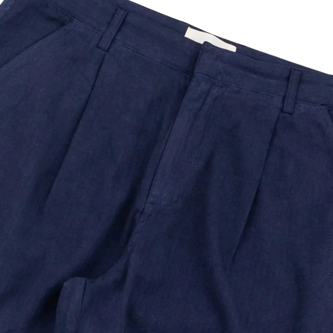 Folk Assembly Herringbone Suit Trouser Navy - Image 2