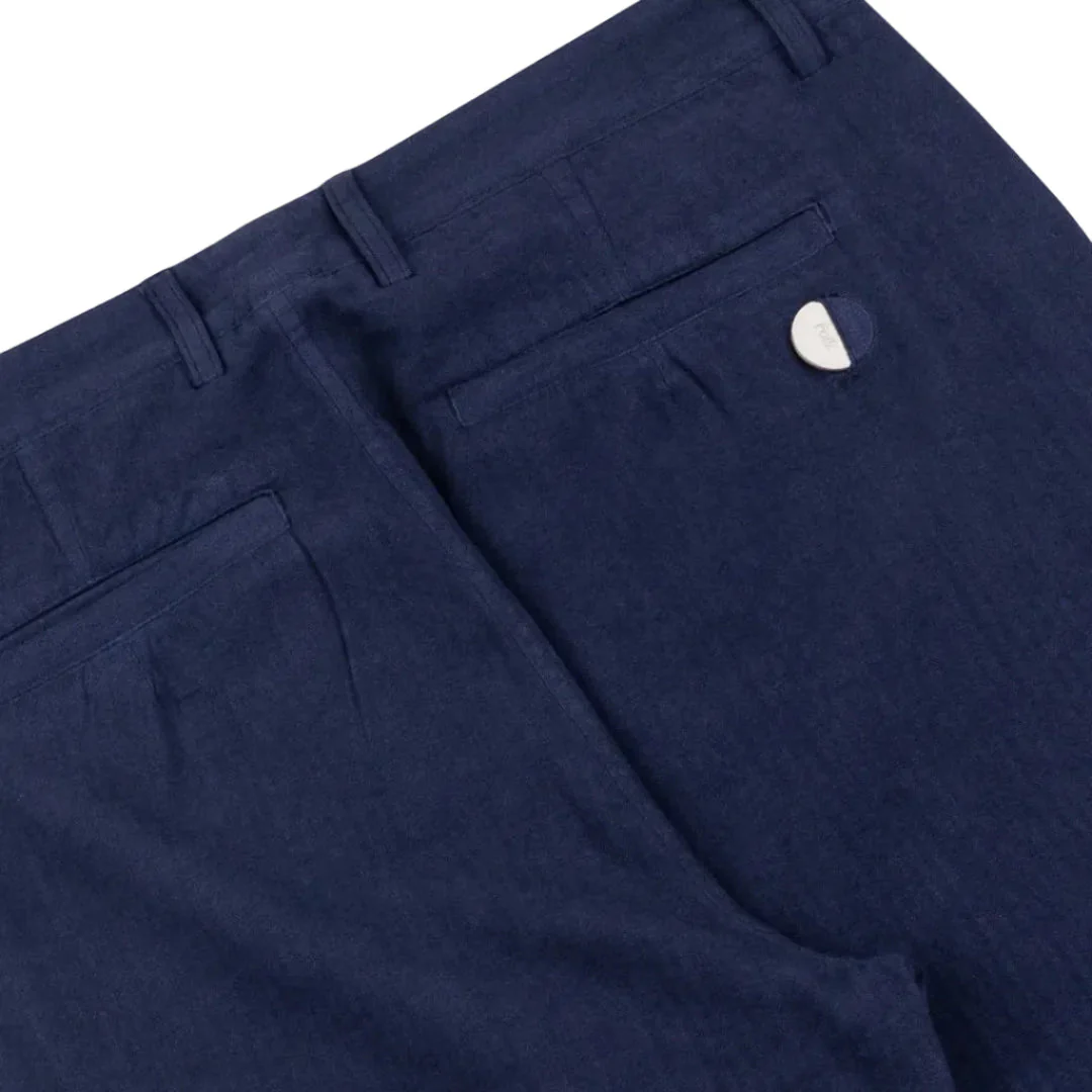 Folk Assembly Herringbone Suit Trouser Navy - Image 4