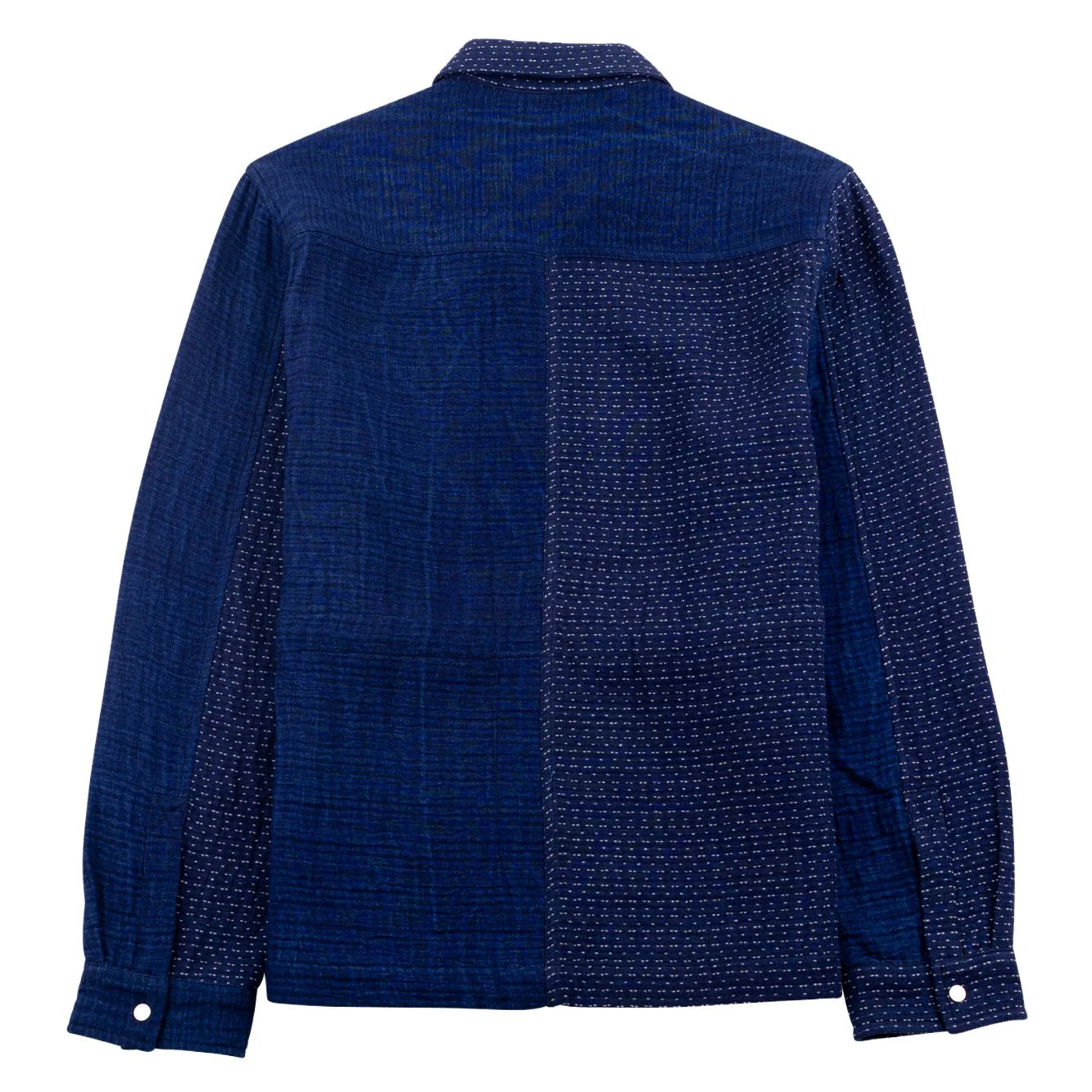 Folk Assembly Jacket Indigo Waffle Patchwork Indigo - Image 6
