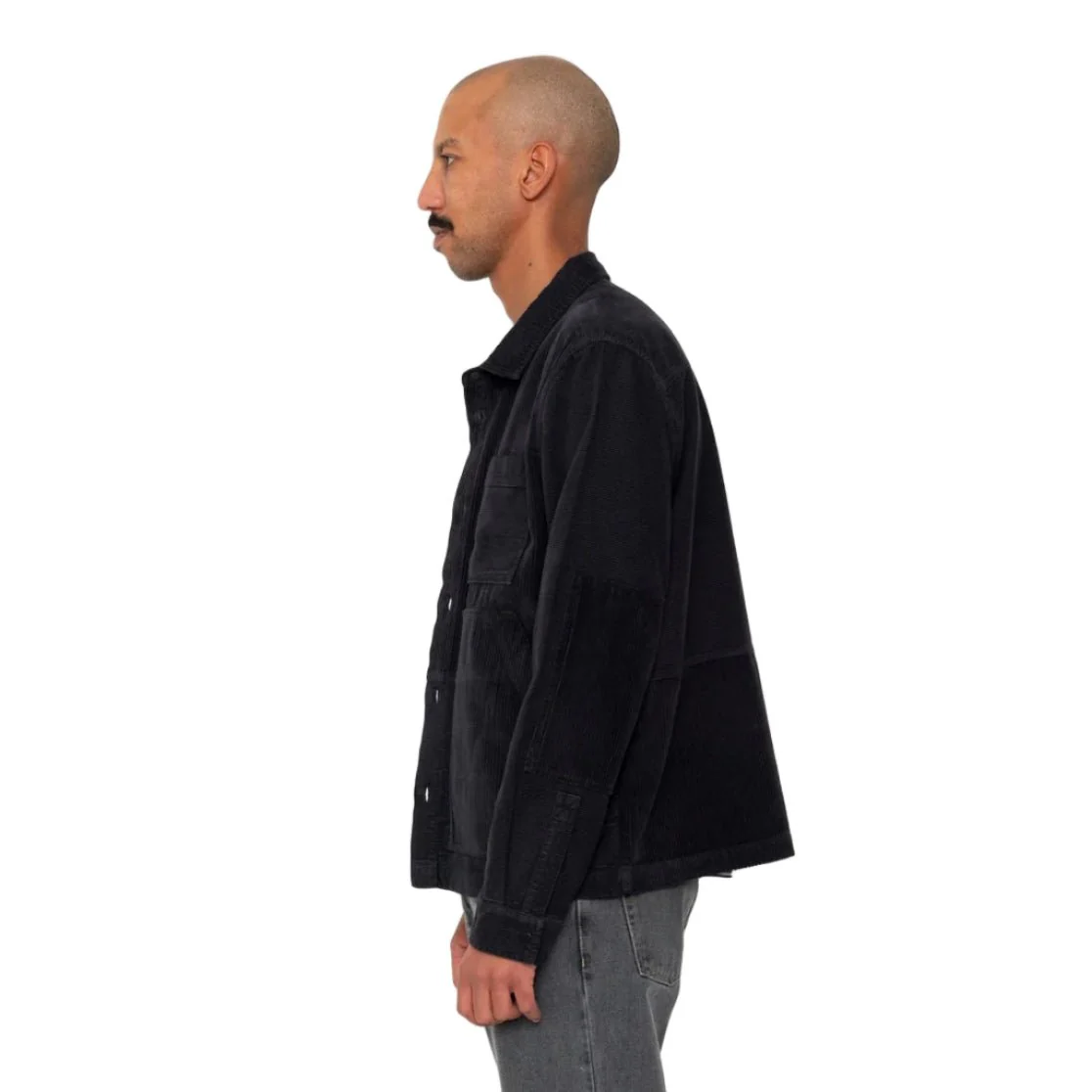 Folk Assembly Worker Jacket Cord Mix Soft Black - Image 4